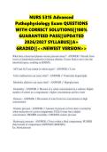 NURS 5315 Advanced Pathophysiology Exam QUESTIONS WITH CORRECT SOLUTIONS&vert;&vert;100&percnt; GUARANTEED PASS&vert;&vert;UPDATED 2026&sol;2027 SYLLABUS&vert;&vert;A&plus; GRADED&vert;&vert;<<NEWEST VERSION>>