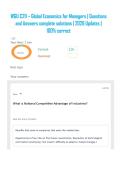 WGU C211 &ndash; Global Economics for Managers &vert; Questions and Answers complete solutions &vert; 2026 Updates &vert; 100&percnt; correct