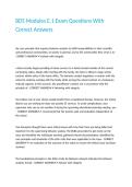 BDS Modules E&period;1 Exam Questions With Correct Answers