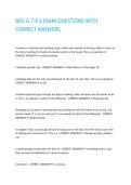 BDS G&period;7-P&period;1 EXAM QUESTIONS WITH CORRECT ANSWERS