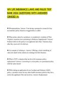 WV LIFE INSURANCE LAWS AND RULES TEST BANK 2026 QUESTIONS WITH ANSWERS GRADED A&plus;