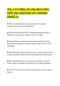 XCEL 2-15 FLORIDA LIFE AND HEALTH FINAL PAPER 2026 QUESTIONS WITH ANSWERS GRADED A&plus;