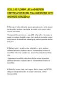 XCEL 2-15 FLORIDA LIFE AND HEALTH CERTIFICATION EXAM 2026 QUESTIONS WITH ANSWERS GRADED A&plus;