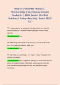BIOD 351&sol; BIOD351 Module 1&vert; Pharmacology &vert; Questions & Answers Graded A&plus; &vert; 100&percnt; Correct &vert;Verified Solutions &vert; Portage Learning &vert; Latest 2026&sol; 2027 