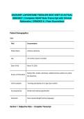 ZACHARY LAFONTAINE TODDLER SICK VISIT GI ACTUAL 2026&sol;2027 &vert; Complete SOAP Note Transcript with Clinical Rationales &vert; GRADED A &vert; Pass Guaranteed