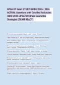 APEA 3P Exam STUDY GUIDE 2026 - 150&plus; ACTUAL Questions with Detailed Rationales &vert;NEW 2026 UPDATE&excl;&excl;&excl;&vert; Pass Guarantee Strategies &lpar;EXAM READY&rpar;