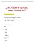 NRNP 6550 Midterm Study Guide Questions and Answers with Complete Solutions &vert; New update 202627