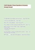 CACO Module 2 Exam Questions & Answers Already Passed