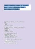 NSG 3850 Pathophysiology for Nurses II - Exam 3 Latest 2026 Update&colon; Renal & Gastrointestinal Disorders