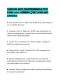 NURSING ARTS COMPREHENSIVE TEST BANK 2026 VERIFIED QUESTIONS AND ANSWERS