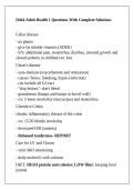 D444 Adult Health 1 Questions With Complete Solutions