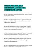 NURSING ARTS FINAL EXAM PREPARATION 2026 ACCURATE QUESTIONS AND ANSWERS