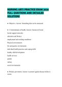 NURSING ARTS PRACTICE EXAM 2026 FULL QUESTIONS AND DETAILED SOLUTIONS