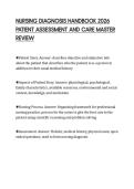 NURSING DIAGNOSIS HANDBOOK 2026 PATIENT ASSESSMENT AND CARE MASTER REVIEW