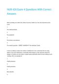 NUR 426 Exam 4 Questions With Correct Answers