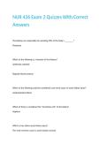 NUR 426 Exam 2 Quizzes With Correct Answers