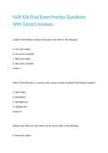 NUR 426 Final Exam Practice Questions With Correct Answers
