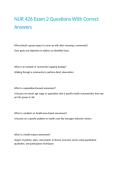 NUR 426 Exam 2 Questions With Correct Answers