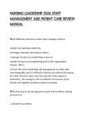 NURSING LEADERSHIP 2026 STAFF MANAGEMENT AND PATIENT CARE REVIEW MANUAL