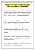 AMLS Post Test Questions & Verified Answers &vert; Practice for Certification
