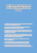 BOMI- BUDGETING AND ACCOUNTING EXAM 2026 &vert;GUARANTEED ACCURATE ANSWERS