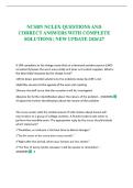 NCSBN NCLEX QUESTIONS AND CORRECT ANSWERS WITH COMPLETE SOLUTIONS &vert; NEW UPDATE 202627