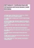 CSET Subtest II &ndash; Certification Exam with 169 Questions and Correct Answers &vert; Latest 2026 Edition