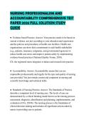 NURSING PROFESSIONALISM AND ACCOUNTABILITY COMPREHENSIVE TEST PAPER 2026 FULL SOLUTION STUDY GUIDE