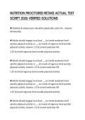 NUTRITION PROCTORED RETAKE ACTUAL TEST SCRIPT 2026 VERIFIED SOLUTIONS