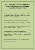 Bio 1100 Exam 1 Review&semi; questions with detailed verified answers&semi; already graded a&semi; 2026