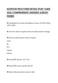 NUTRITION PROCTORED RETAKE STUDY GUIDE 2026 COMPREHENSIVE ANSWERS ALREADY PASSED