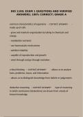BIO 1100&semi; Exam 1 questions and verified answers&semi; 100- correct&semi; grade a&period;