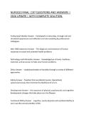 NUR1023 FINAL &vert;197 QUESTIONS AND ANSWERS &vert; 2026 UPDATE &vert; WITH COMPLETE SOLUTION&period;