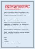 Maternity and Women&rsquo;s Health Nursing &ndash; Women&rsquo;s Health Exam Questions with Verified Solutions  latest Update Nursing Practice Test and Study Material