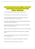 Environmental science exam &lpar;chapter 1&comma;2&comma;5&comma;6&comma;7&comma;8&rpar; &sol; Exam Questions with Accurate and Verified Answers&period; 100&percnt;Success