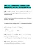 Ohio PTA Jurisprudence CERTIFICATION PAPER 2026 FULL SOLUTION GRADED A&plus;