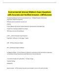 Environmental Science Midterm Exam Questions with Accurate and Verified Answers&period; 100&percnt;Success