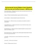 Environmental Science Midterm Exam Questions with Accurate and Verified Answers&period; 100&percnt;Success