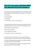 Ohio PTA Jurisprudence UPDATED SCRIPT 2026 PRACTICE SOLUTIONS GRADED A&plus;
