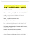 Environmental Science Midterm Exam Questions with Accurate and Verified Answers&period; 100&percnt;Success