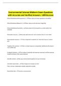 Environmental Science Midterm Exam Questions with Accurate and Verified Answers&period; 100&percnt;Success