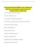 Environmental Science Midterm&colon; Key Concepts and Definitions Exam Questions with Accurate and Verified Answers&period; 100&percnt;Success
