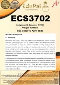 ECS3702 Assignment 2 &lpar;COMPLETE ANSWERS&rpar; Semester 1 2026 - DUE 10 April 2026