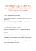 NCLEX-RN Exam Preparation &ndash; 300 Realistic Practice Questions with Detailed Rationales for Registered Nursing Certification LATEST UPDATE