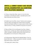 OPOTA 2&period;3 ARREST SEARCH AND SEIZURE ACTUAL EXAMINATION 2026 QUESTIONS WITH SOLUTIONS GRADED A&plus;