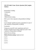 NSU FNP Adult 1 Exam 1 Review Questions With Complete Solutions