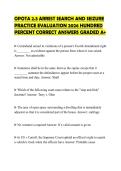 OPOTA 2&period;3 ARREST SEARCH AND SEIZURE PRACTICE EVALUATION 2026 HUNDRED PERCENT CORRECT ANSWERS GRADED A&plus;
