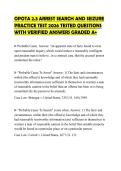 OPOTA 2&period;3 ARREST SEARCH AND SEIZURE PRACTICE TEST 2026 TESTED QUESTIONS WITH VERIFIED ANSWERS GRADED A&plus;
