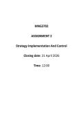 MNG3702 ASSESSMENT 2 2026 SEMESTER 1 SOLUTIONS