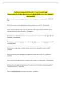 Healthcare Law and Ethics&colon; Key Concepts and Legal Responsibilities&sol;Exam Questions with Accurate and Verified Answers&period; 100&percnt;Success